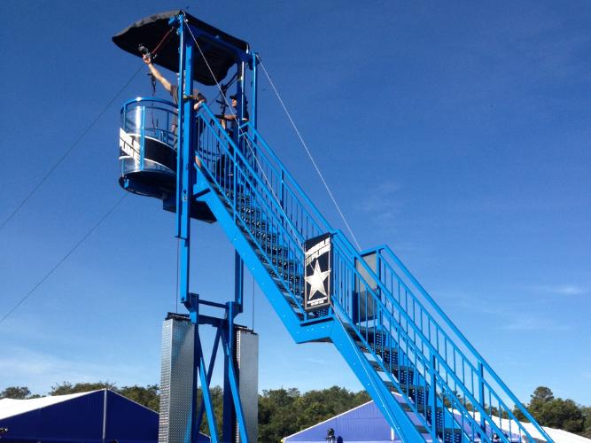 Zipline rental tower