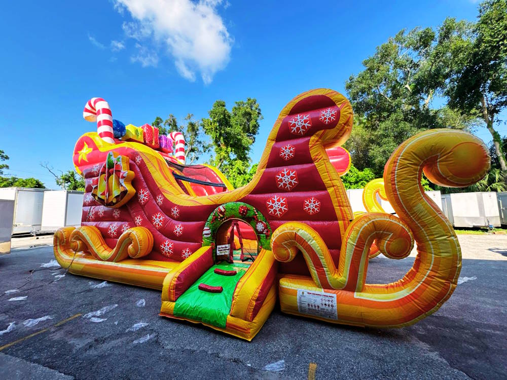 Santas Sleigh Bounce Slide Rental